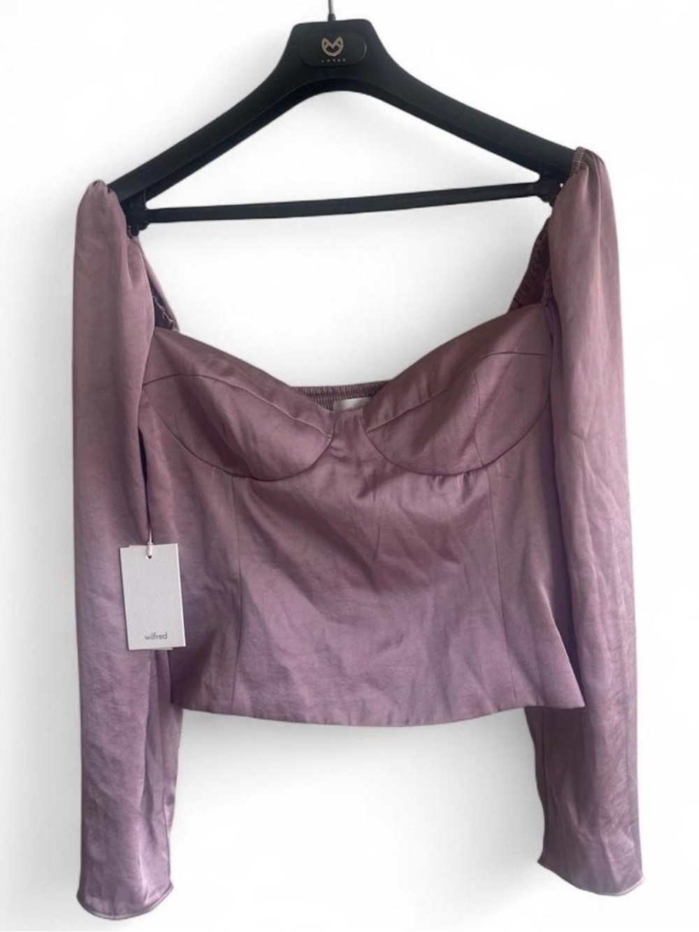 *NWT* Wilfred New Novella Effortless Satin Sleeve Blouse  L Claremont - ARITZIA